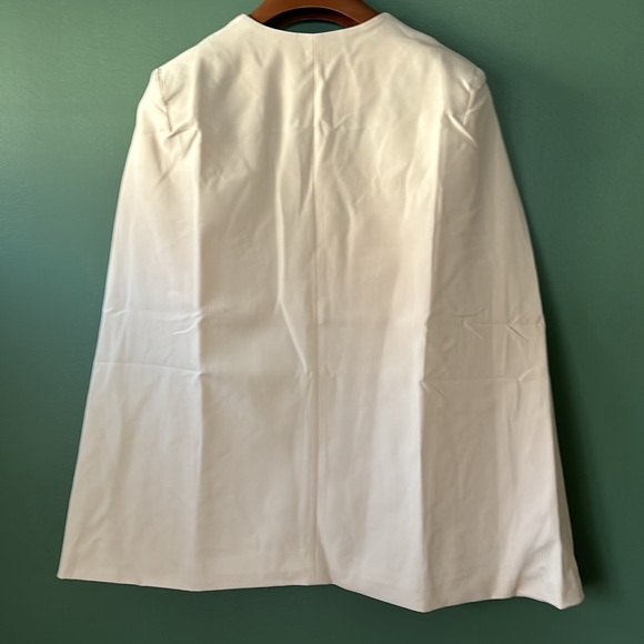 New women’s Sz L blush pink open front elegant classy formal cape blazer top - Picture 9 of 10